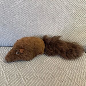 Australian Sheepskin Squirrel Plush Heather Bush By PTY Hamilton 15” Long Brown